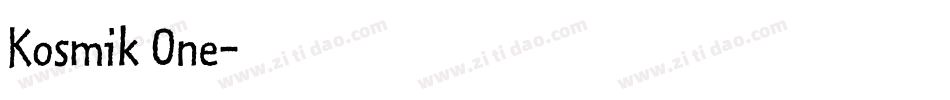 Kosmik One字体转换